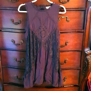 Altar'd State Slate Gray BOHO Tank Dress sz M